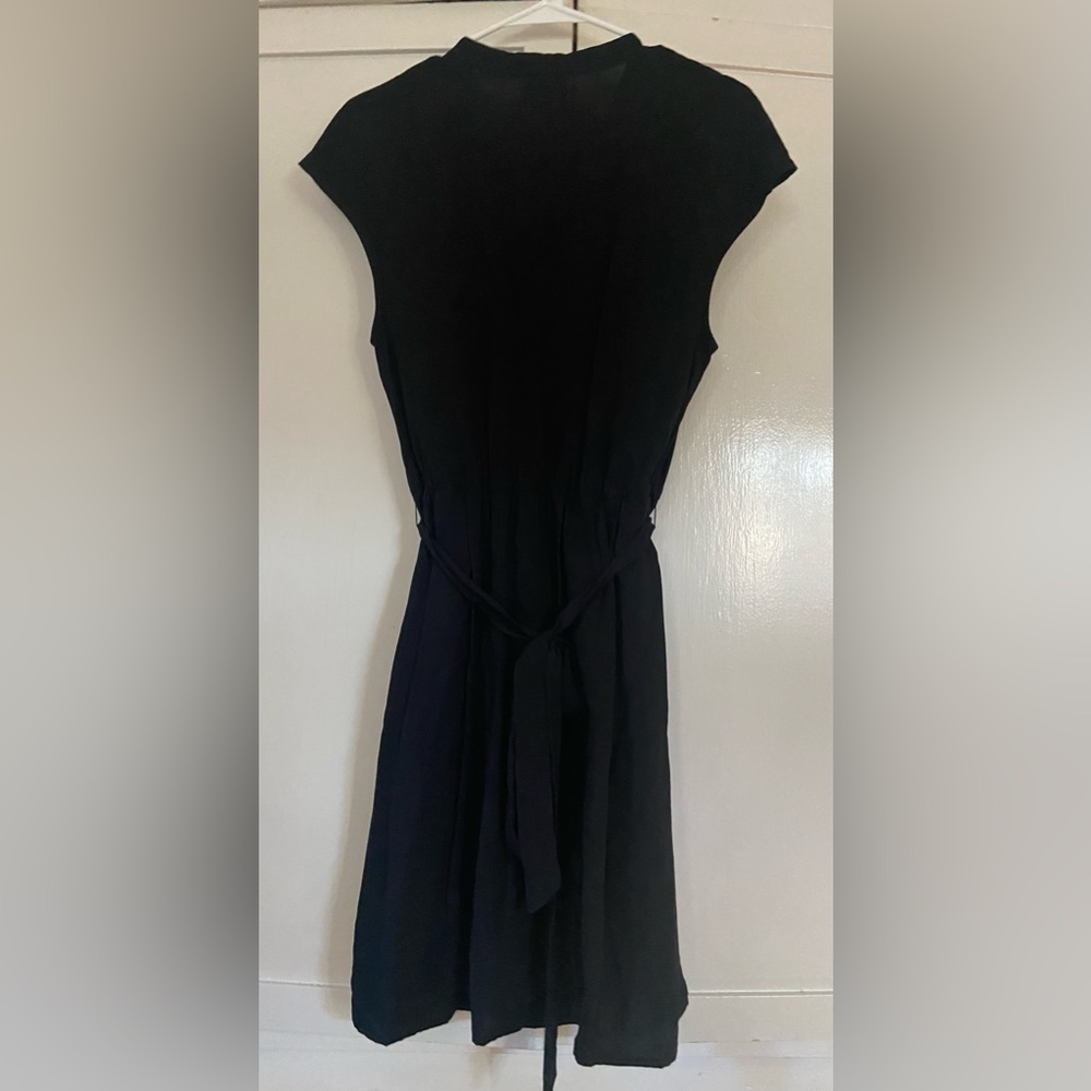 anthropologie navy blue dress Anthropologie Blue Bow "Besotted Dress" by Portrait of a Girl, Size 6,   The Mustard Dandelion